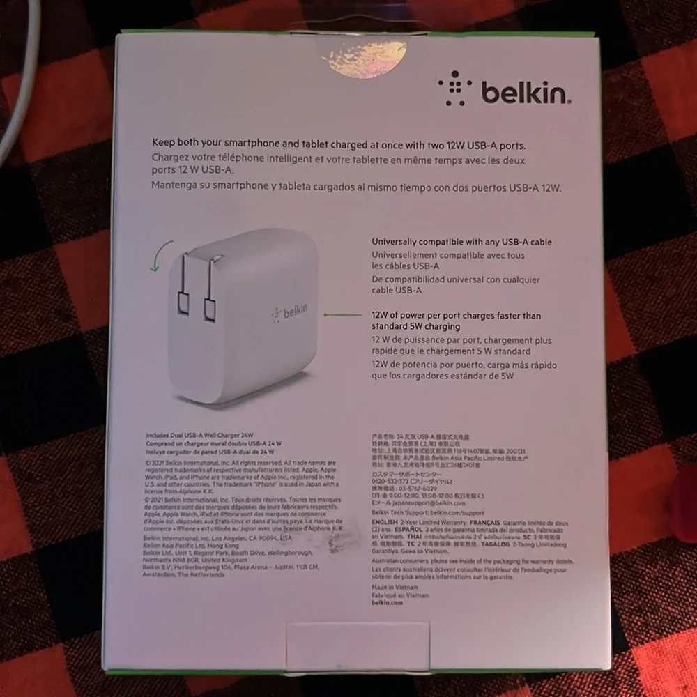 Belkin - Boost Charge 24W Wall Power Charger - White